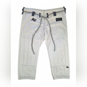 AV Brave Classic MMXX Cropped BJJ Gi Pants White Drawstring Men Size A1